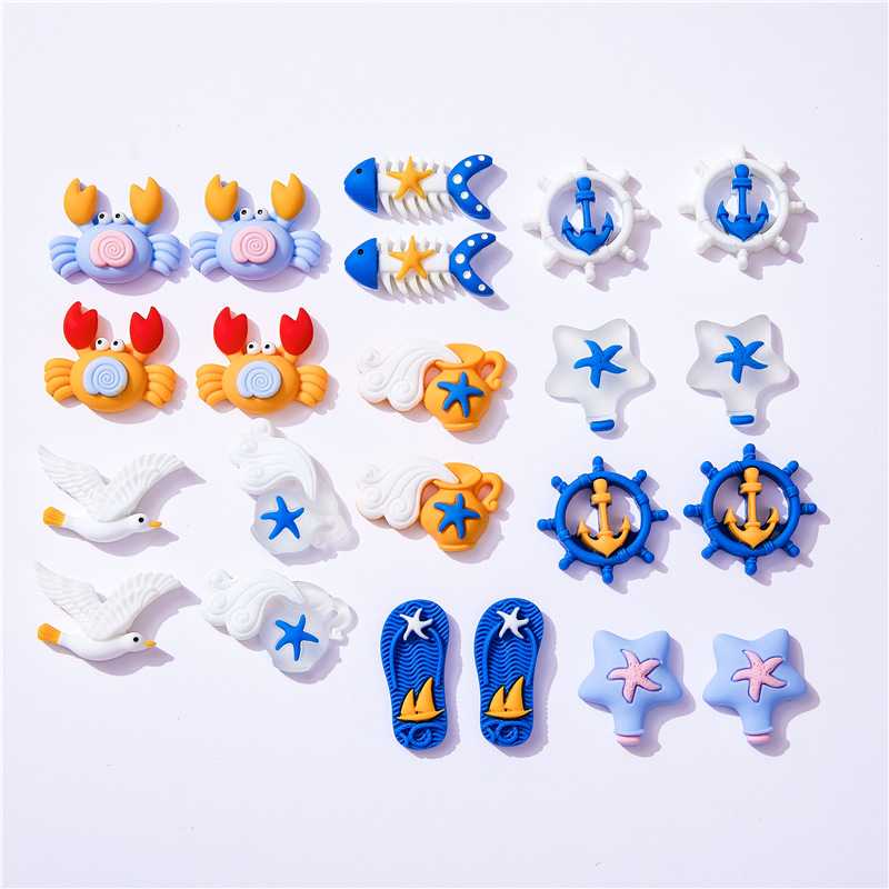 Christmas Craft Embellishment - 10pcs Marine Beach Style Crab Float