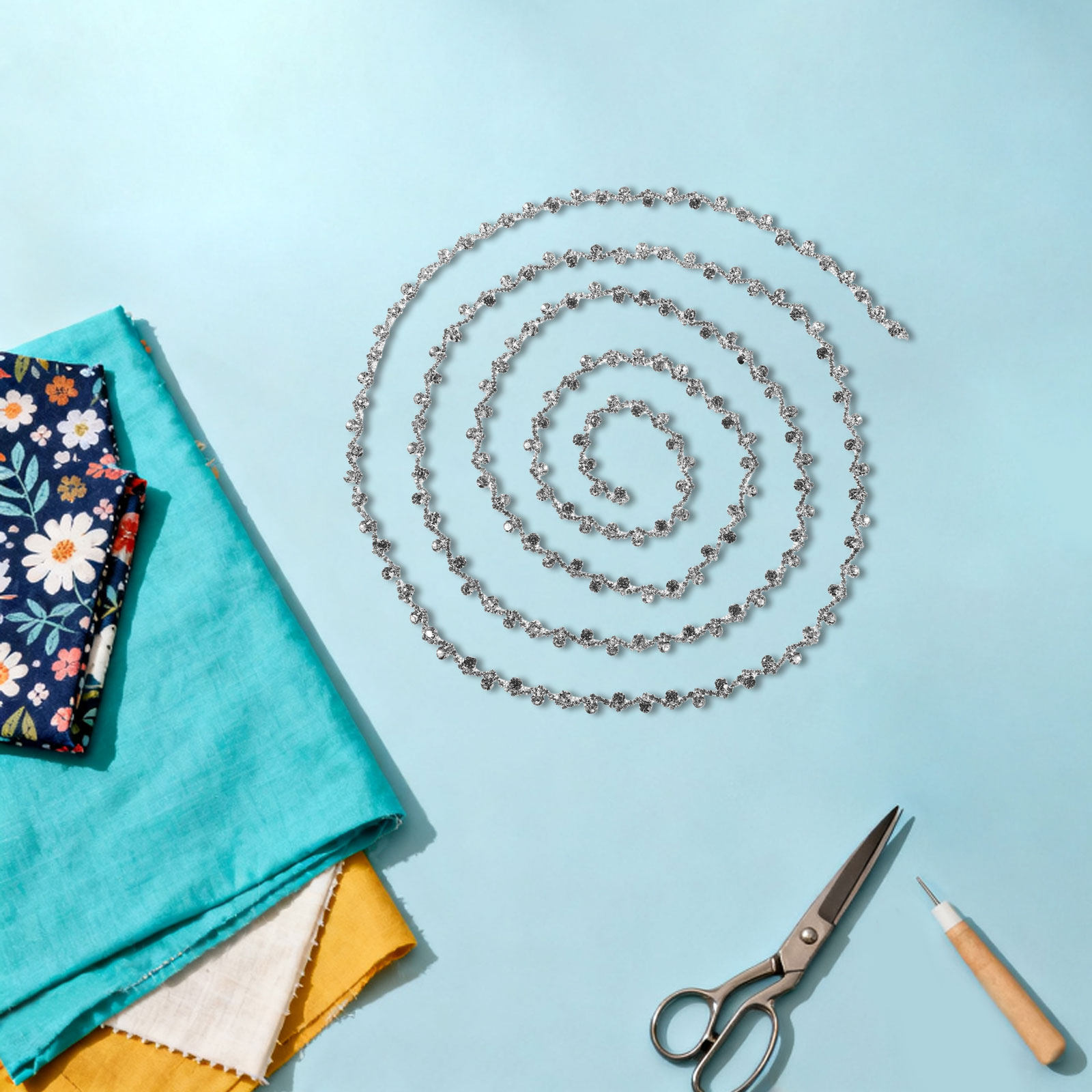 Sew On Rhinestone - Rhinestone Chain Trim Crystal Ribbon Roll