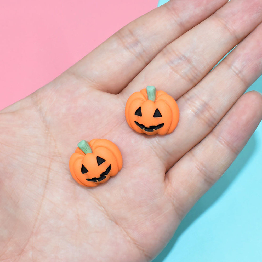 Embellish Craft - 20Pcs Halloween Pumpkin Resin Flatback Embellishments