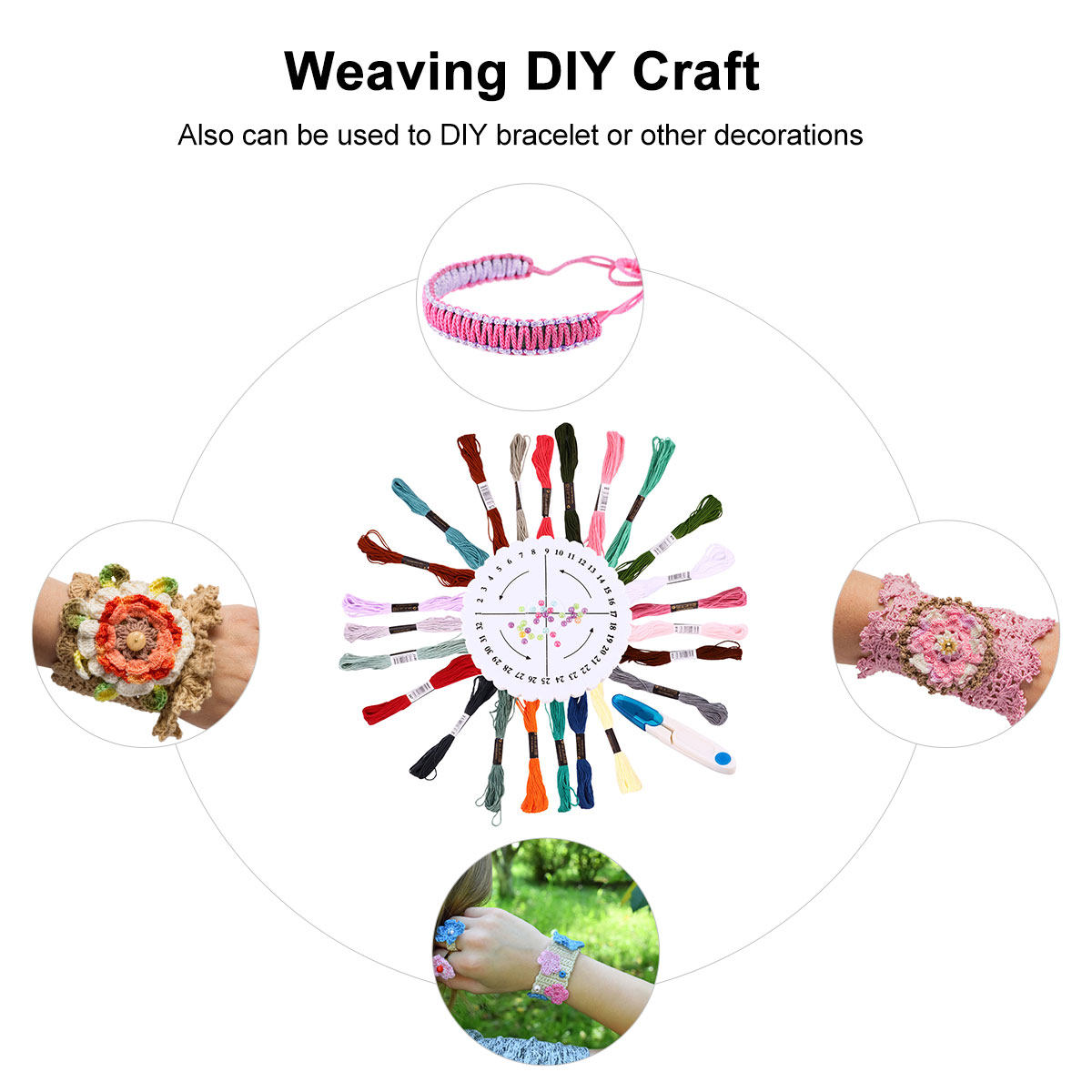 1Set Round Weaving Kit Bracele - огляд і ціна Embroidery Craft