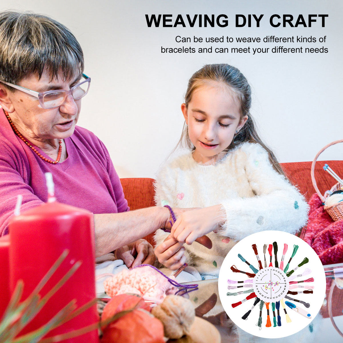1Set Round Weaving Kit Bracele - огляд і ціна Embroidery Craft