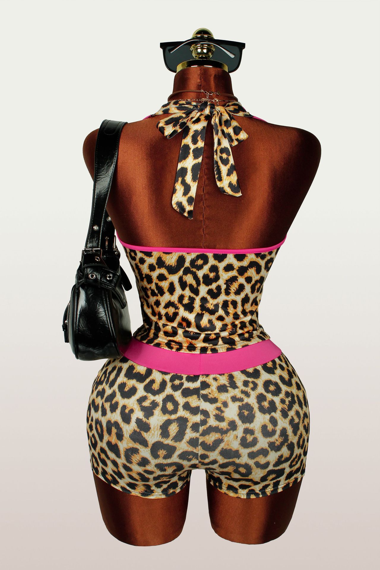 Women 2 Piece Leopard Print Ha - огляд і ціна Elastic Lace Trim