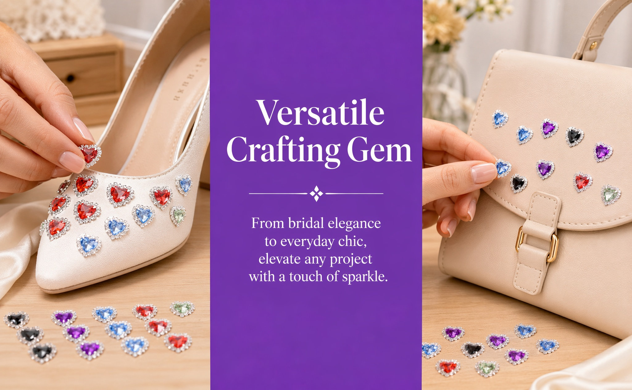30Pcs Heart Rhinestones Sew-on - огляд і ціна Sew On Rhinestone