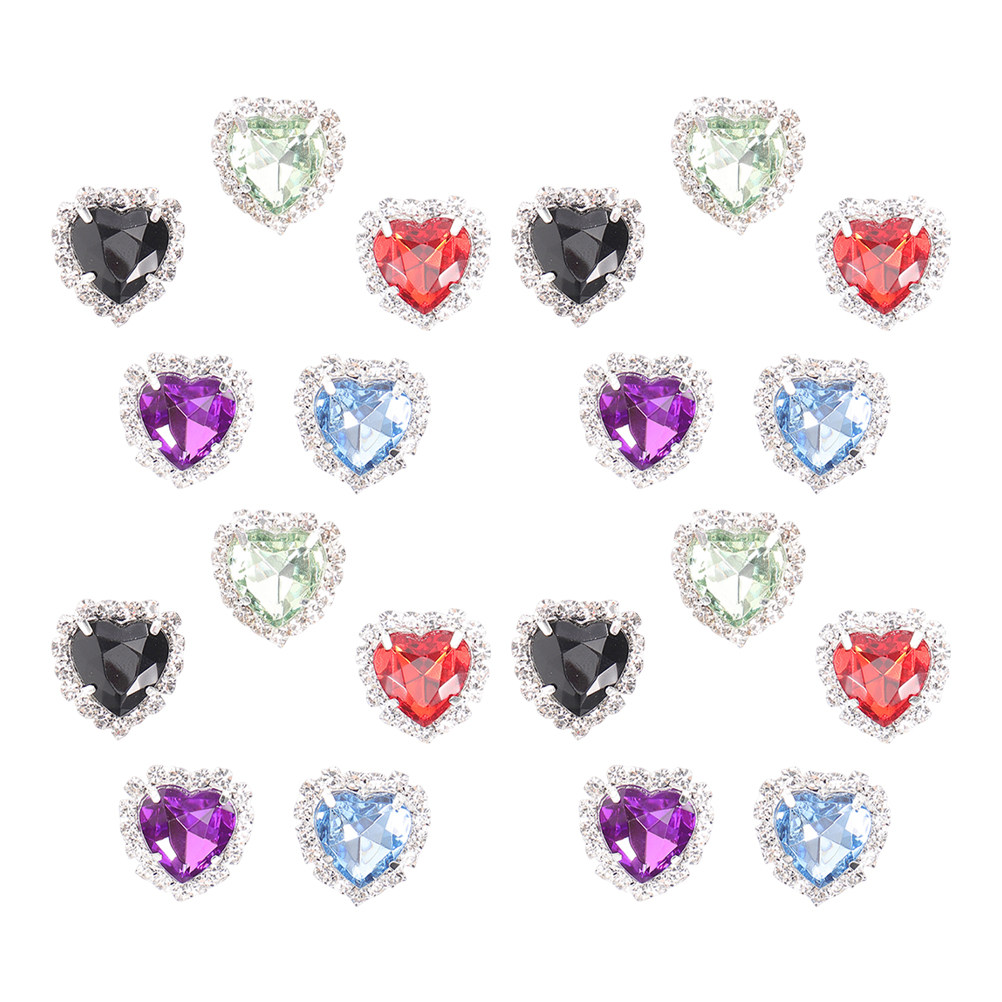 30Pcs Heart Rhinestones Sew-on - огляд і ціна Sew On Rhinestone
