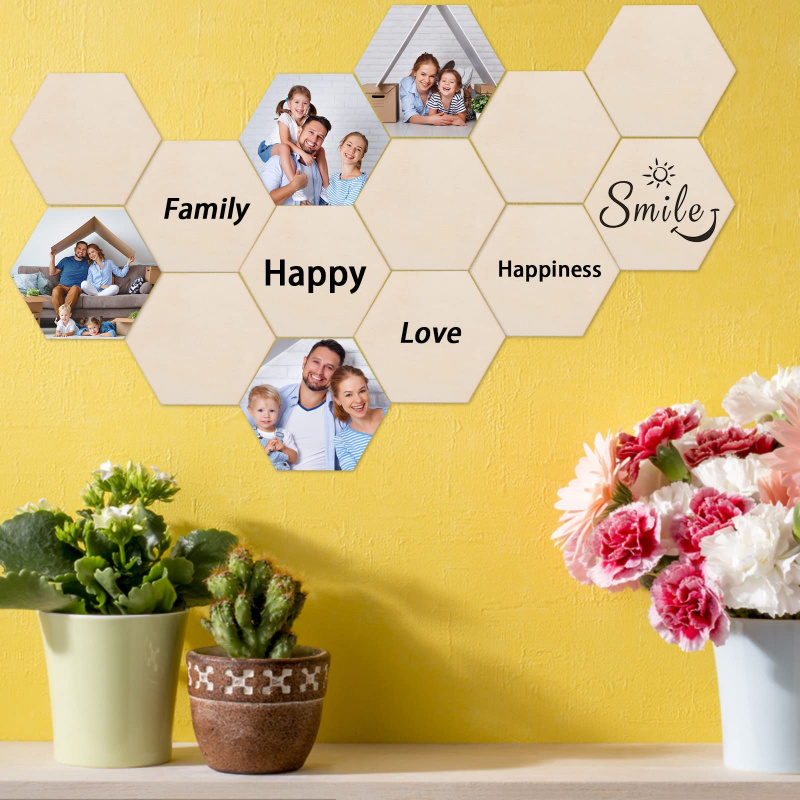 5cm Wooden Hexagon Blank Slice - огляд і ціна Christmas Craft Embellishment
